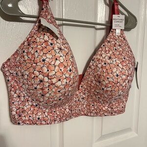 Laura Ashley Coral Floral Bra